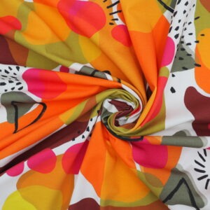 bedruckter Bio-Jersey, pinke Kreise